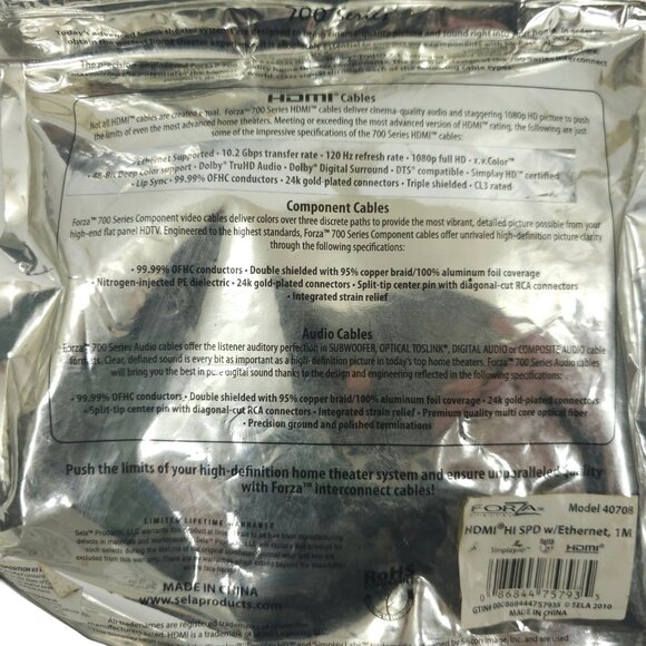 Forza 700 Series HDMI High Speed With Ethernet Cable 1 Meter Model 40708 - Picture 10 of 11